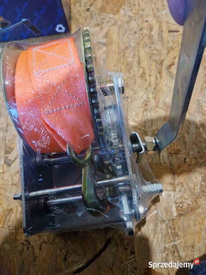 WYCIĄGARKA RĘCZNA KORBOWA PASOWA 2500Lbs 10m Głogowa