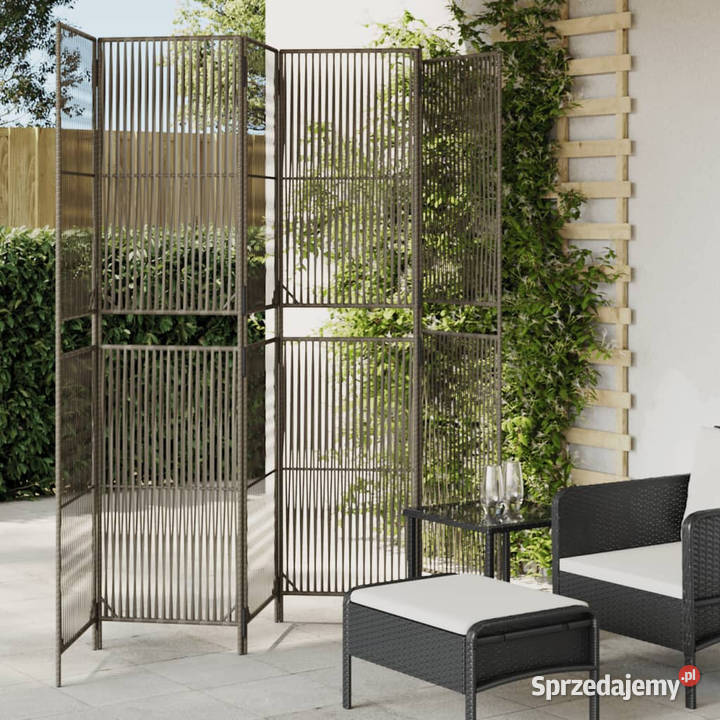 Parawan 6panelowy szary polirattan WM365402 Warszawa sprzedam