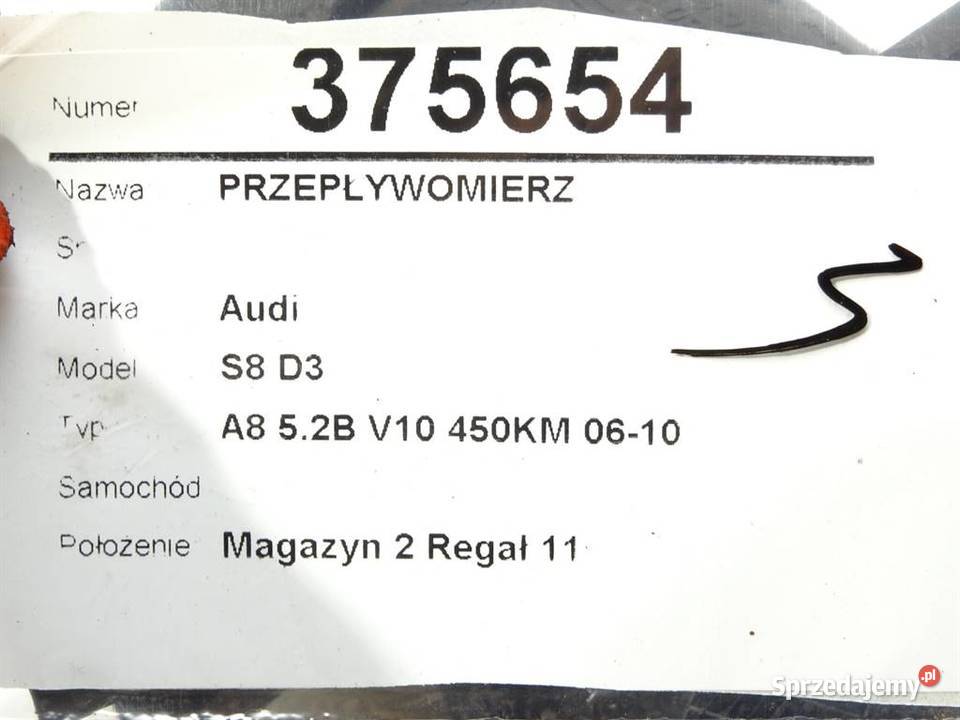 PRZEPŁYWOMIERZ AUDI A8 D3 07C906461A 52 450 0210