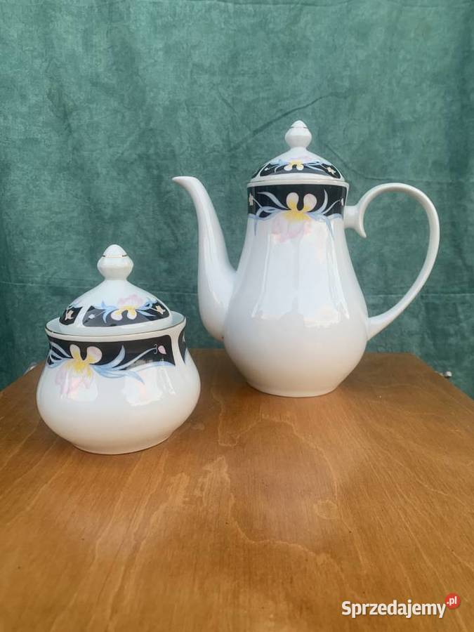 Porcelana dzbanek cukiernica WŁOCŁAWEK łódzkie Łowicz