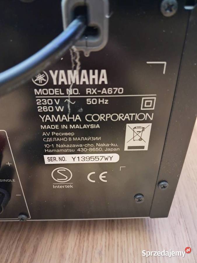 Zestaw Amplituner Yamaha RXA670 AVENTAGE Kolumny łódzkie Skierniewice