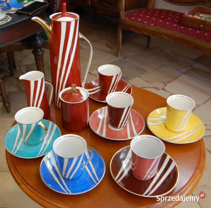 Kultowy serwis kawowy Krokus Ćmielów Antyki, Sztuka, Kolekcje lubelskie Lublin