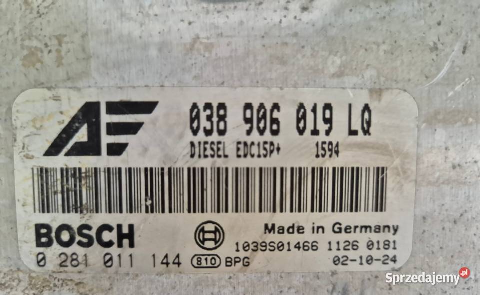 KOMPUTER STEROWNIK SILNIKA 19 TDI SHARAN Części samochodowe świętokrzyskie Działoszyce