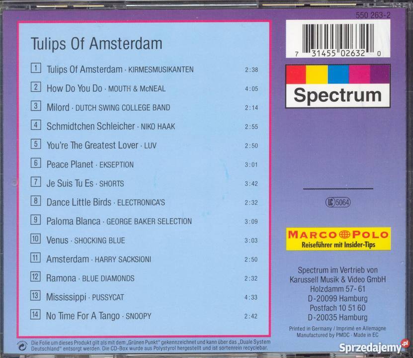 CD Tulips Of Amsterdam Shorts Luv Snoopy 1 płyta