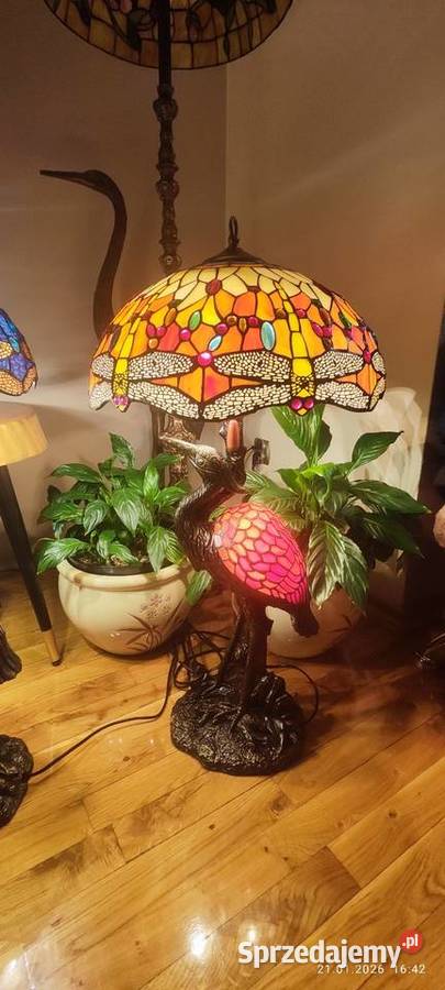 Lampy gabinetowe witrażowe podstawa żuraw Łódź