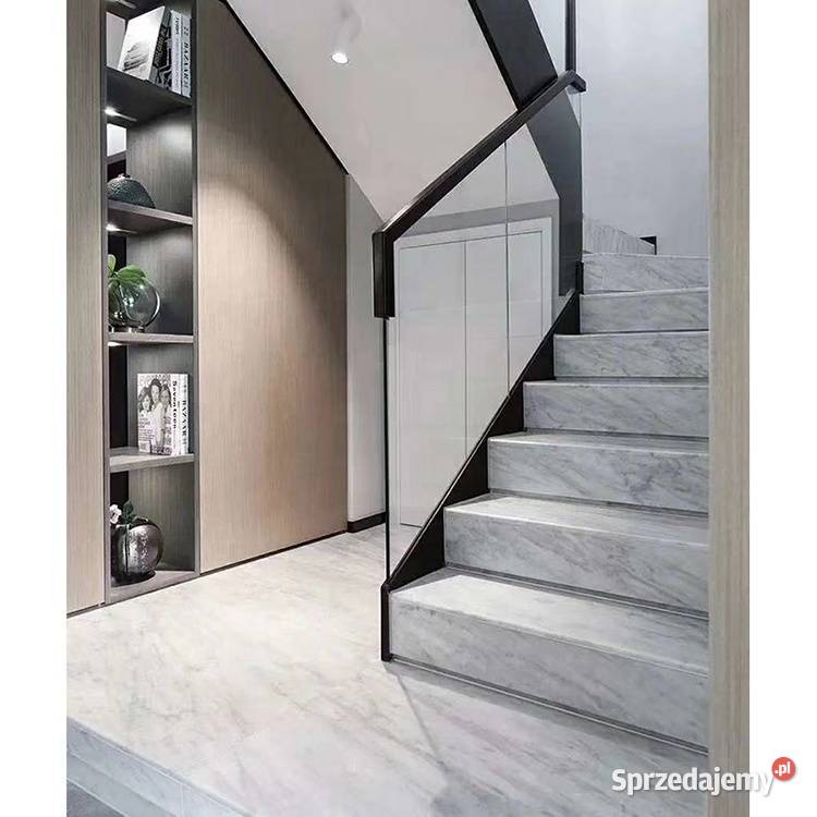 Szare płytki na schody MARMUR 100x30 PÓŁPOŁYSK