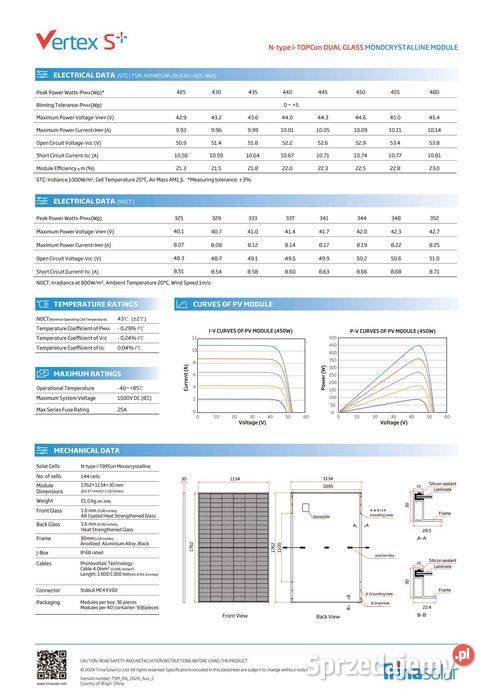 Panel fotowoltaiczny TRINA SOLAR NEG9R28 460 W