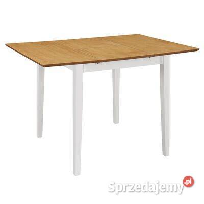 vidaXL Rozsuwany stół jadalniany biały 80120 x