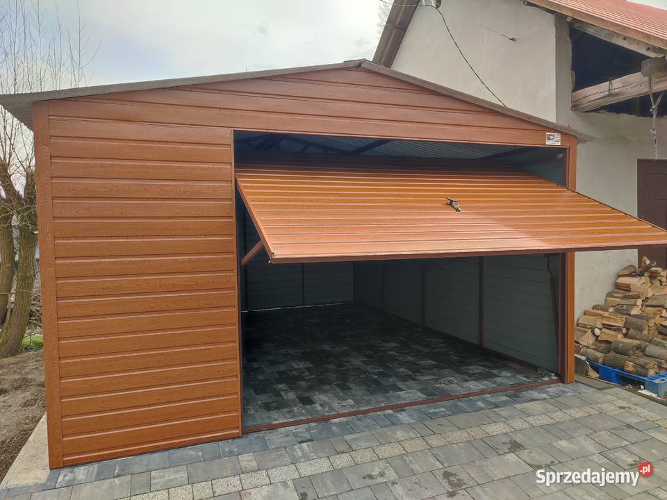 Garaż blaszany drewnopodobny Garaże Blaszane