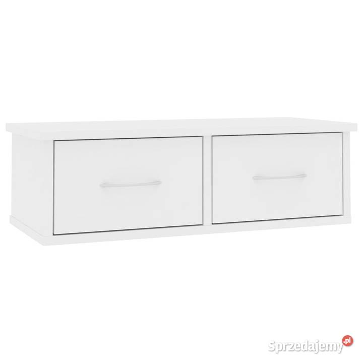 Półka ścienna biała 60x26x185 materiał Warszawa