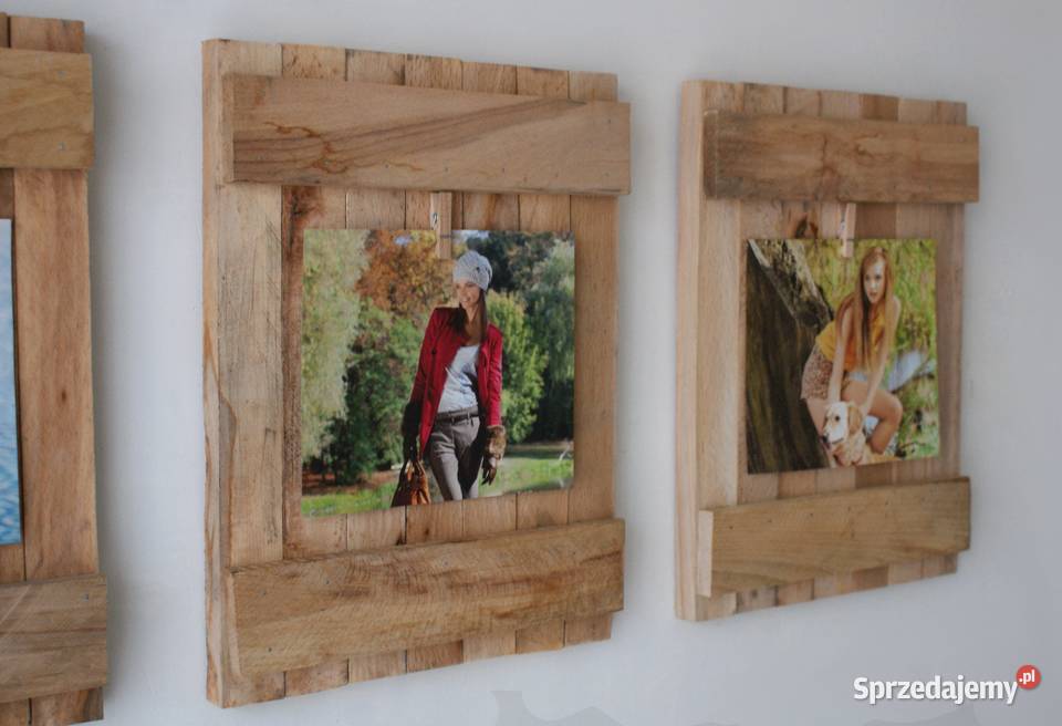 3x ramka drewniana na zdjecie obraz tryptyk Krosno