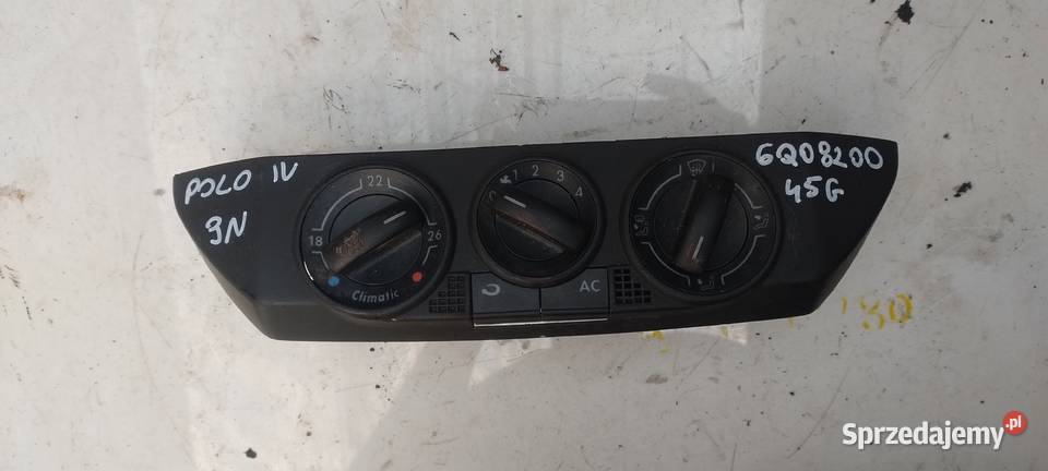 VW POLO IV panel nawiewu klimatyzacji 6Q0820045G Panele sterowania, przełączniki Kielce sprzedam