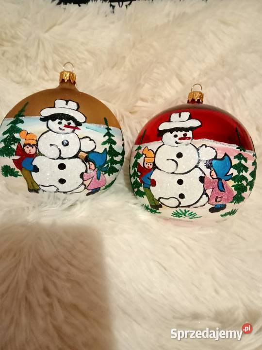 Bombki choinkowe szklane ręcznie malowane Racławice