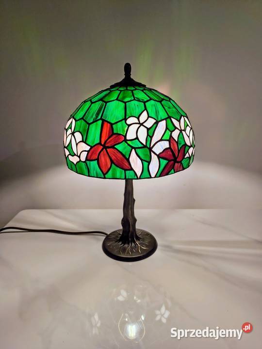 Lampa witrażowa stołowa nocna biurowa Tiffany Zaręba
