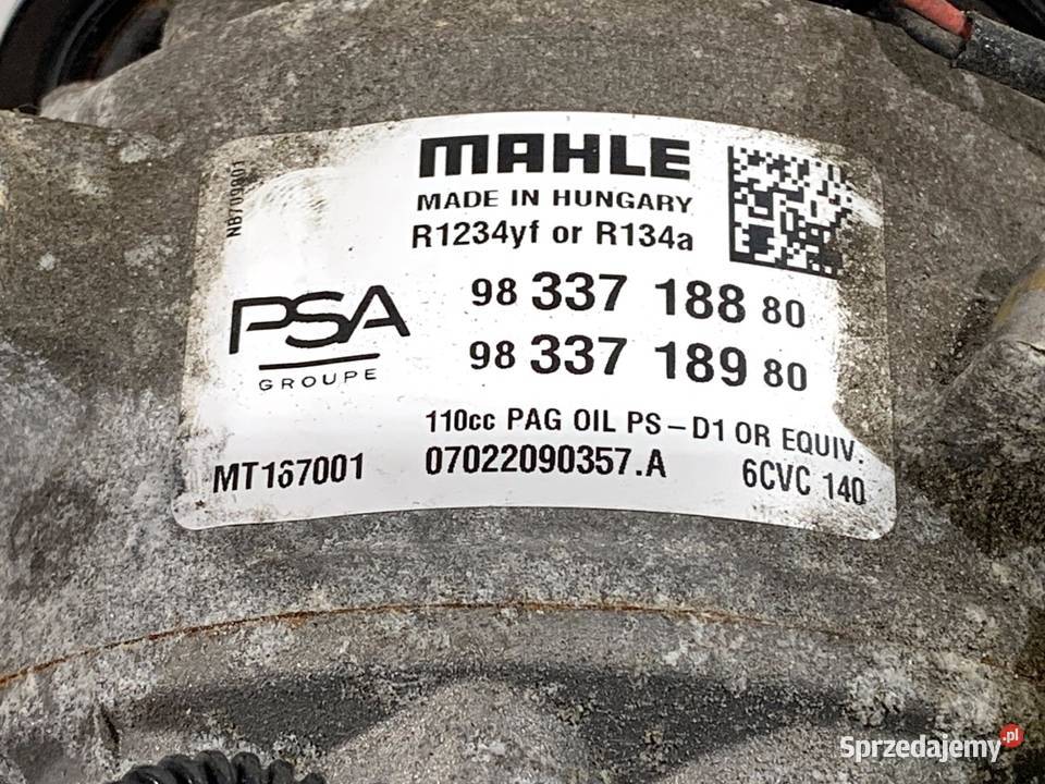 SPRĘŻARKA KLIMATYZACJI PEUGEOT 308 SW III