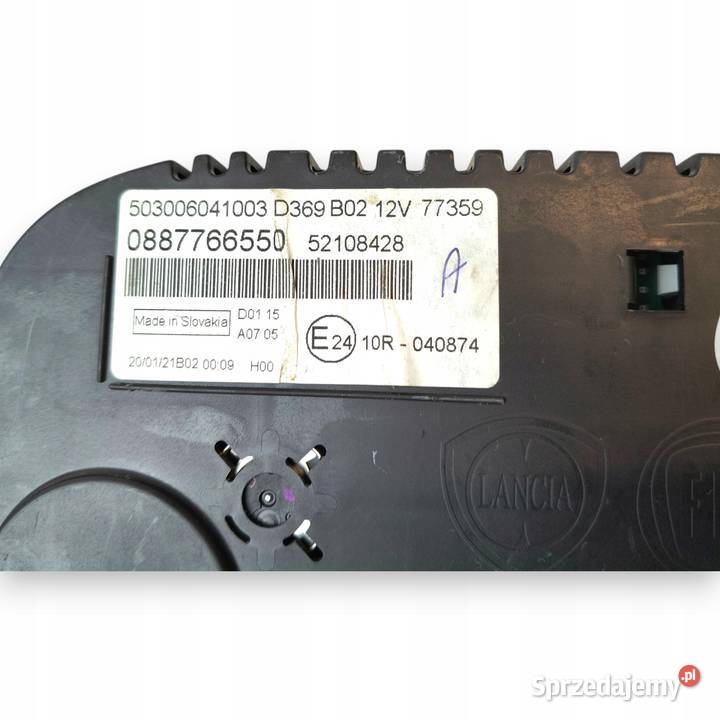 LICZNIK ZEGARY 0887766550 Fiat Panda III 09 osobowe lubelskie Chełm