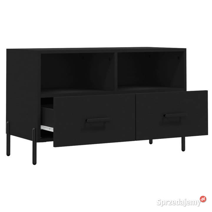 Szafka pod TV czarna 80x36x50 materiał Warszawa