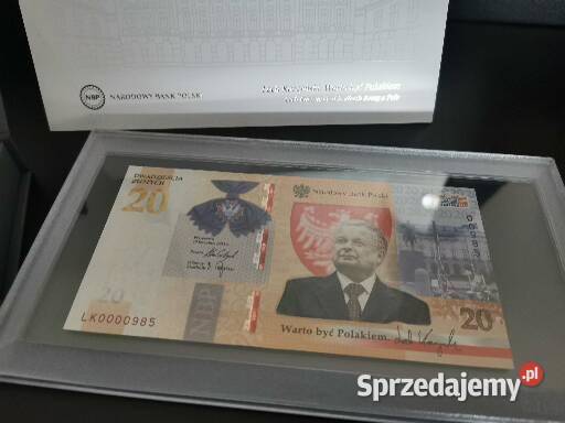 Lech Kaczyński Banknot NISKI NUMER 9868788 Głogów