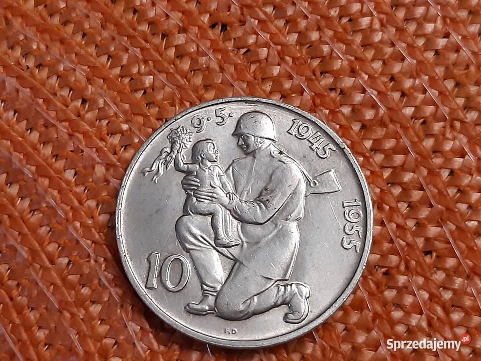 moneta srebrna Czechosłowacji z 1955r Łomża