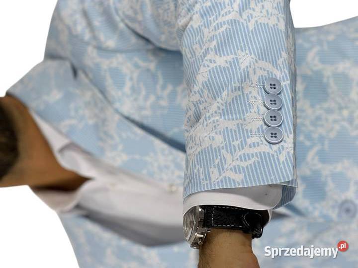 GIOVANNI PERA Marynarka męska D712 Niebieska Rozmiar XL Ostrów Wielkopolski
