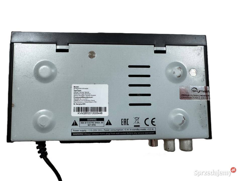 Tuner DVBT2 Skymaster STB M265 Elbląg sprzedam