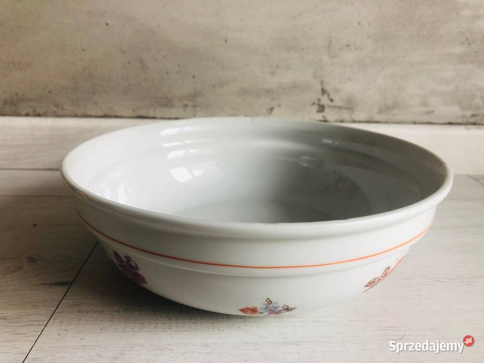 Misa miska kwiaty do sałatek Porcelana i szkło