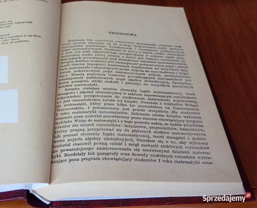 Wstęp do matematyki współczesnej Helena Rasiowa tradycyjny podręcznik pomorskie Gdańsk