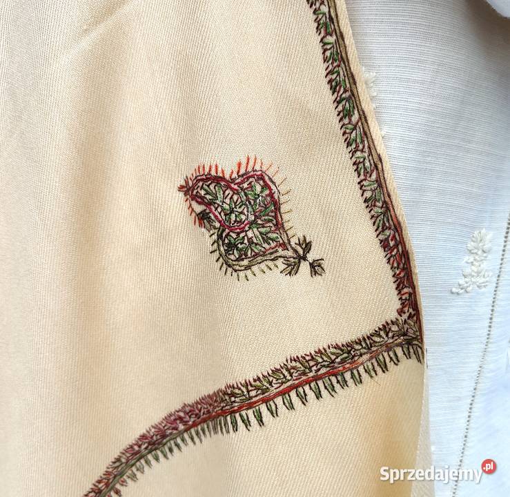 Szal orientalny indyjski haftowany haft paisley sprzedam