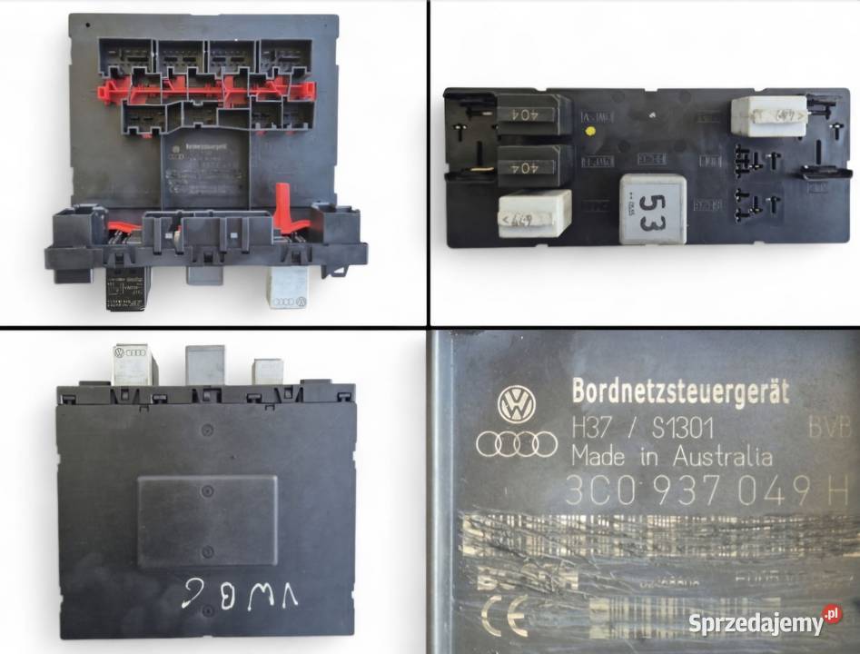 MODUŁ BORDNETZ VW AUDI 3C0937049H 3C0937049J Czujniki i sterowniki świateł Działoszyce sprzedam