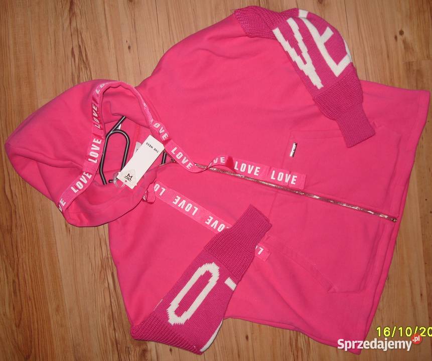 ciepła bluza THE WESS sweterkowe rękawki r ML różowy Rawicz