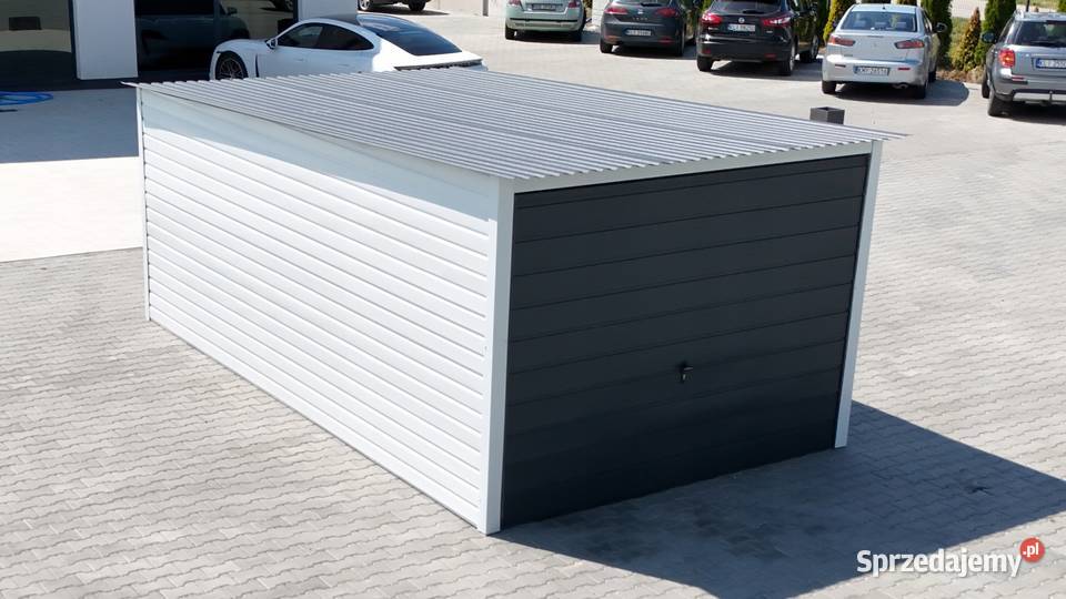 Garaż blaszany 3x5 biały z dachem jednospadowym Jodłownik sprzedam