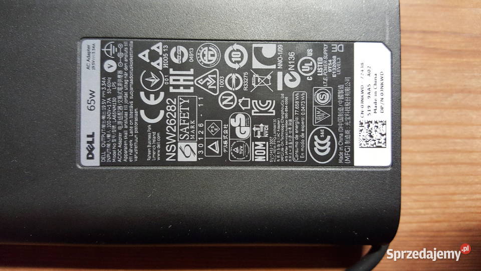 Zaliczacz Dell oryginalny 65W 195V 334A mazowieckie Warszawa