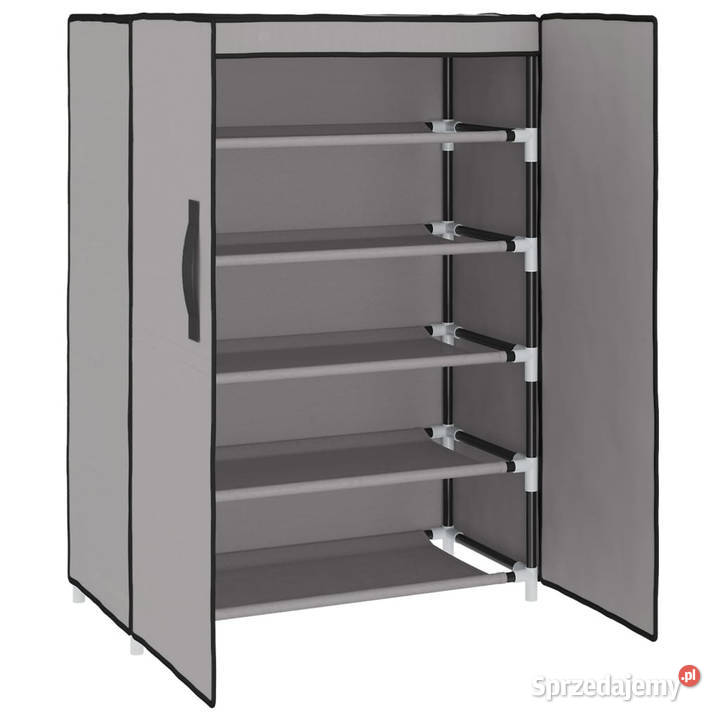 Szafka na buty szara 60x28x90 materiałowa
