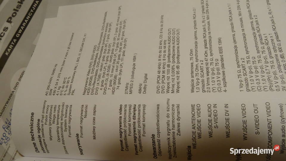 NAGRYWARKA DVD LG ELEKTRONICS RH 177 Pozostałe Pawłów