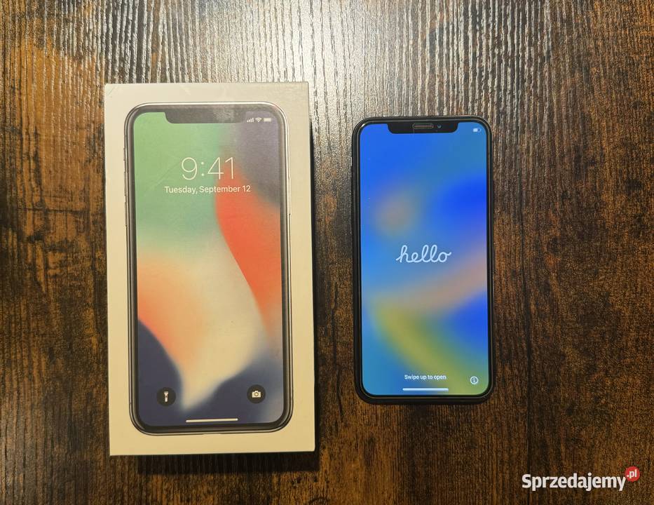 iPhone X 64 GB (używany; niesprawne wejście ładowania; stan bdb)