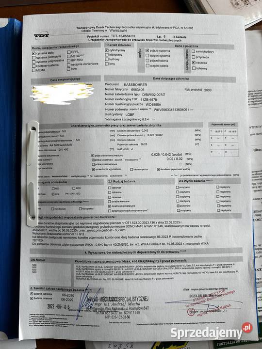 Naczepa Cysterna Paliwowa Kassbohrer Ostrołęka