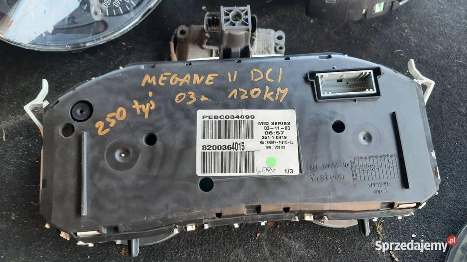 licznik zegar prędkościomierz Renault Megane II Liczniki i zegary