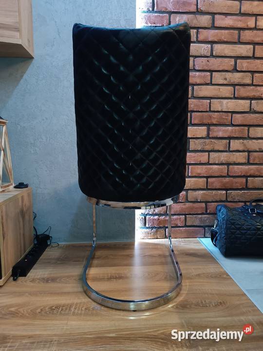 4 Krzesła Glamour 2 czarne i 2 białe Polski Skaj Krzesła lubelskie Lublin sprzedam