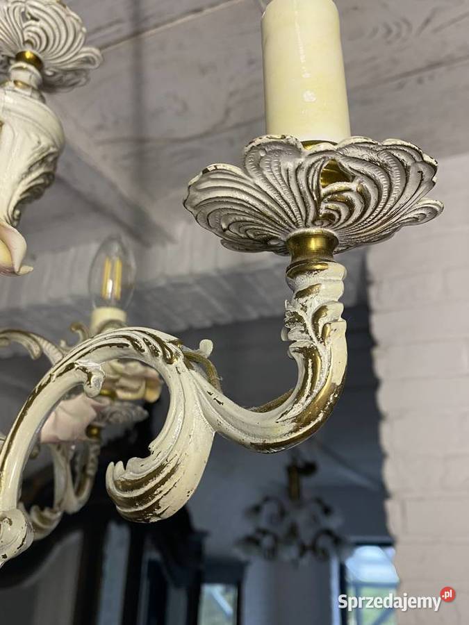 Francuski antyczny Żyrandol 4 Francja XX w Lampa Lampy wiszące wielkopolskie Poznań