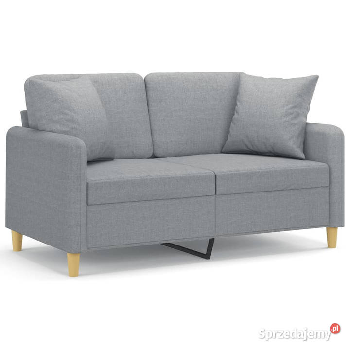 2osobowa sofa z poduszkami jasnoszara 120 Warszawa sprzedam