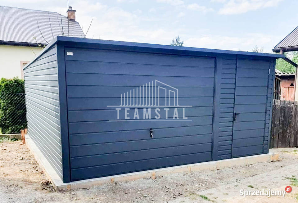GARAŻ BLASZANY 45m x 6m Brama antracyt drzwi kujawsko-pomorskie Żnin