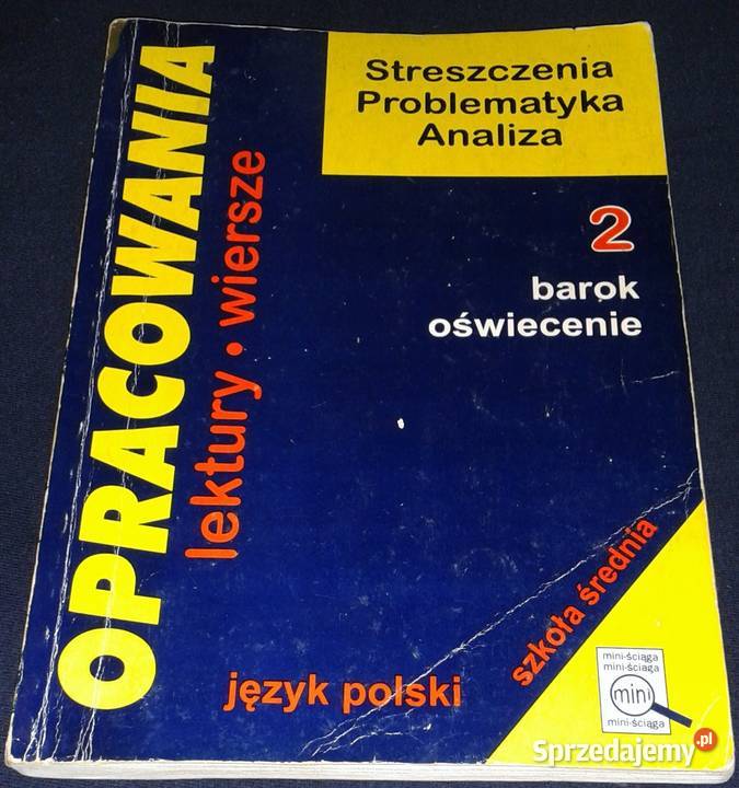Opracowania lektury i wiersze 2 Barok oświecenie Chełm