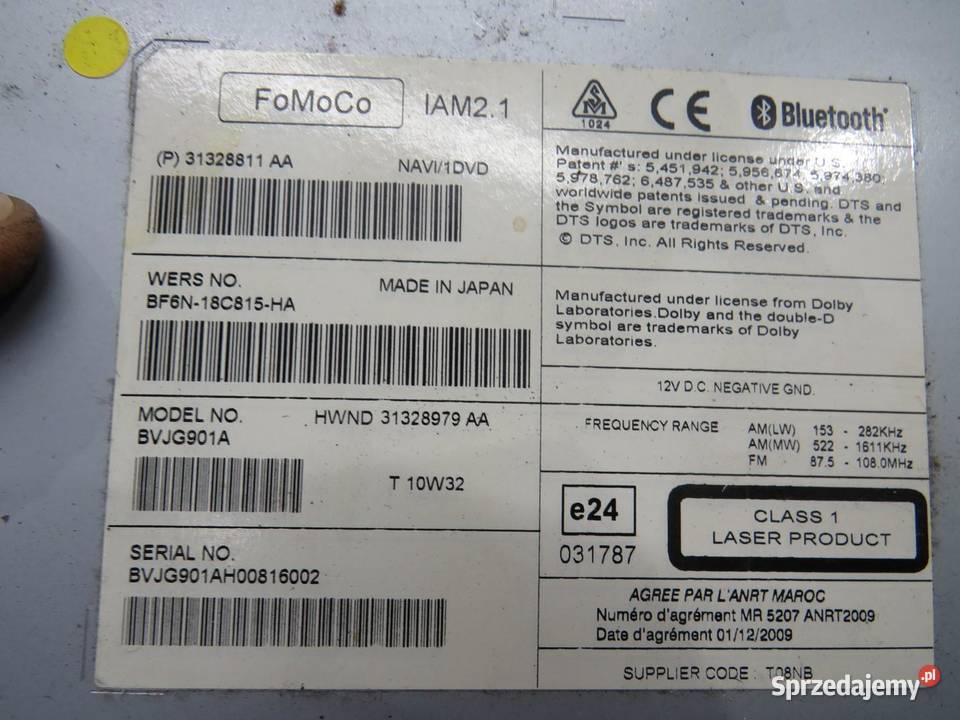 RADIO CZYTNIK JAGUAR XJ X351 BF6N18C815HA osobowe