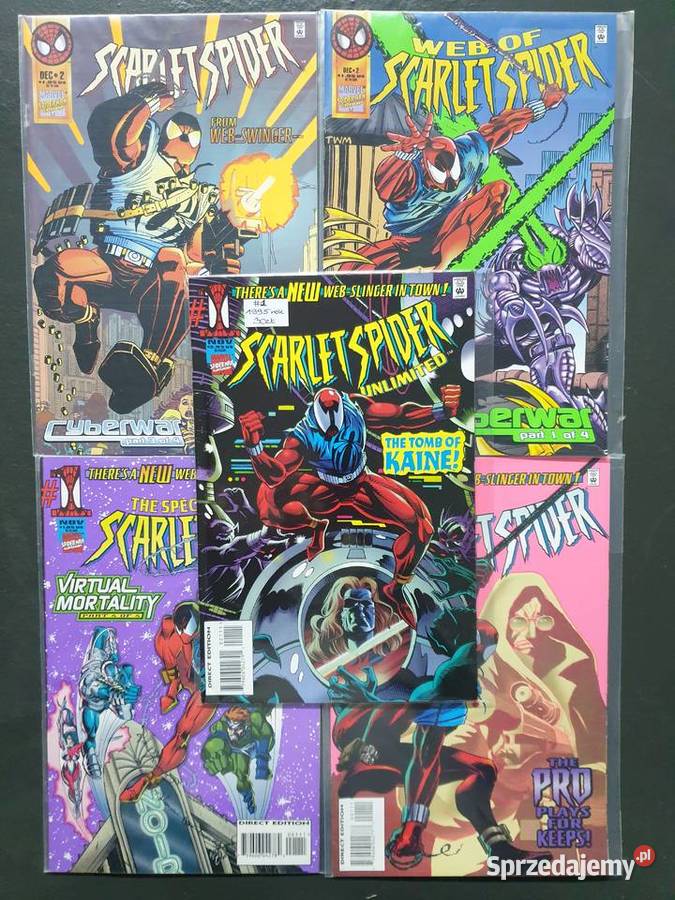 Scarlet Spider 5 komiksów Marvel USA SpiderMan Superbohaterowie Gdynia