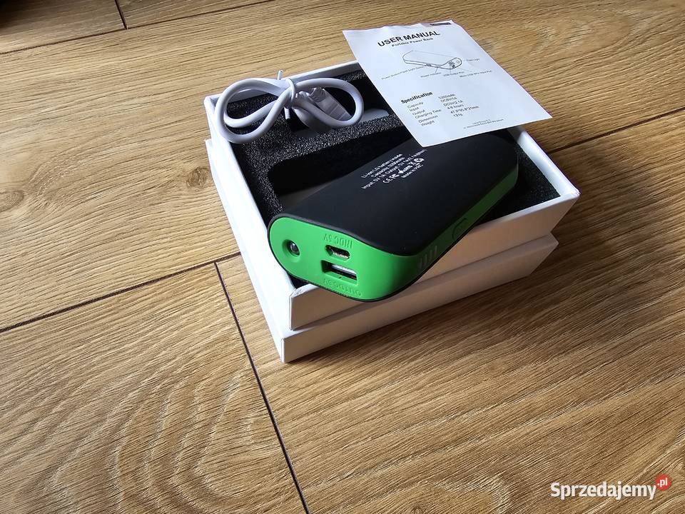 Nowy power bank 5200mAh kompaktowy latarka Warszawa sprzedam