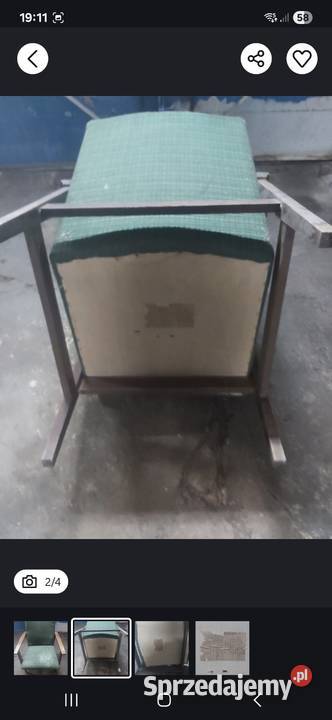 Fotel tapicerowany lata 70 Dąbrowa Górnicza sprzedam