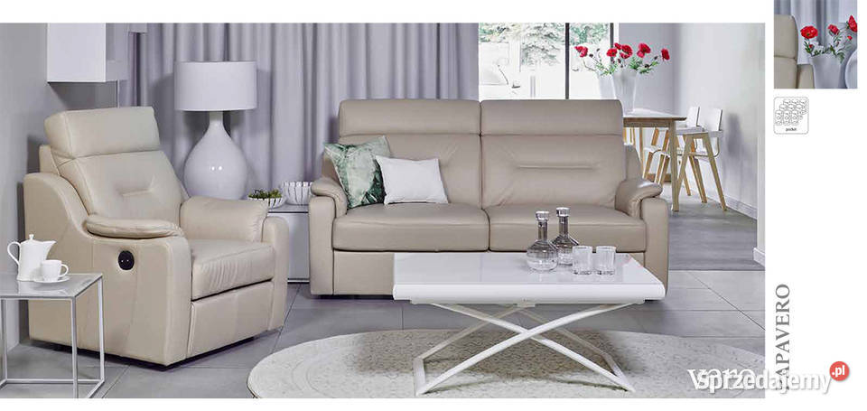 Komfortowy skórzanyfotel elektryczny PAPAVERO Warszawa