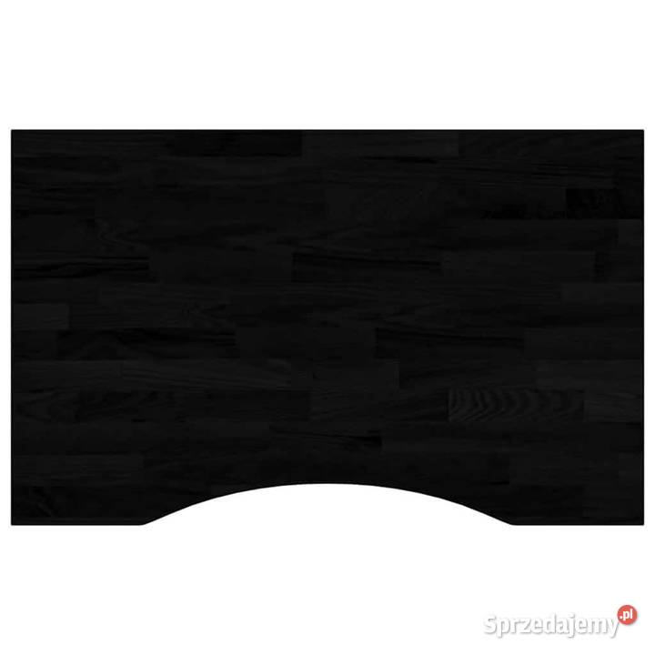 Blat biurka ciemnobrązowy 80x50x25 lite drewno