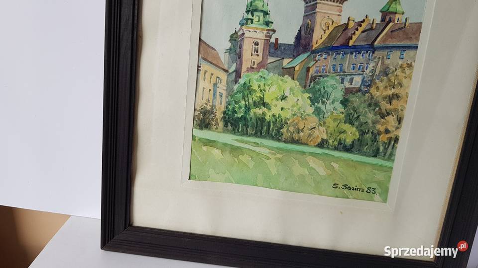 Akwarela WAWEL z 1983 roku autor Sylweriusz śląskie