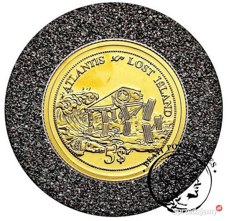 Fidżi 5 dolarów 2006 Atlantyda ZŁOTO K234